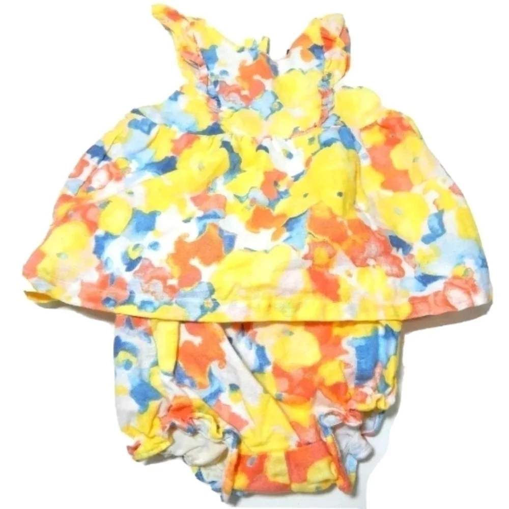 Janie and Jack Watercolor Dress and Bloomer